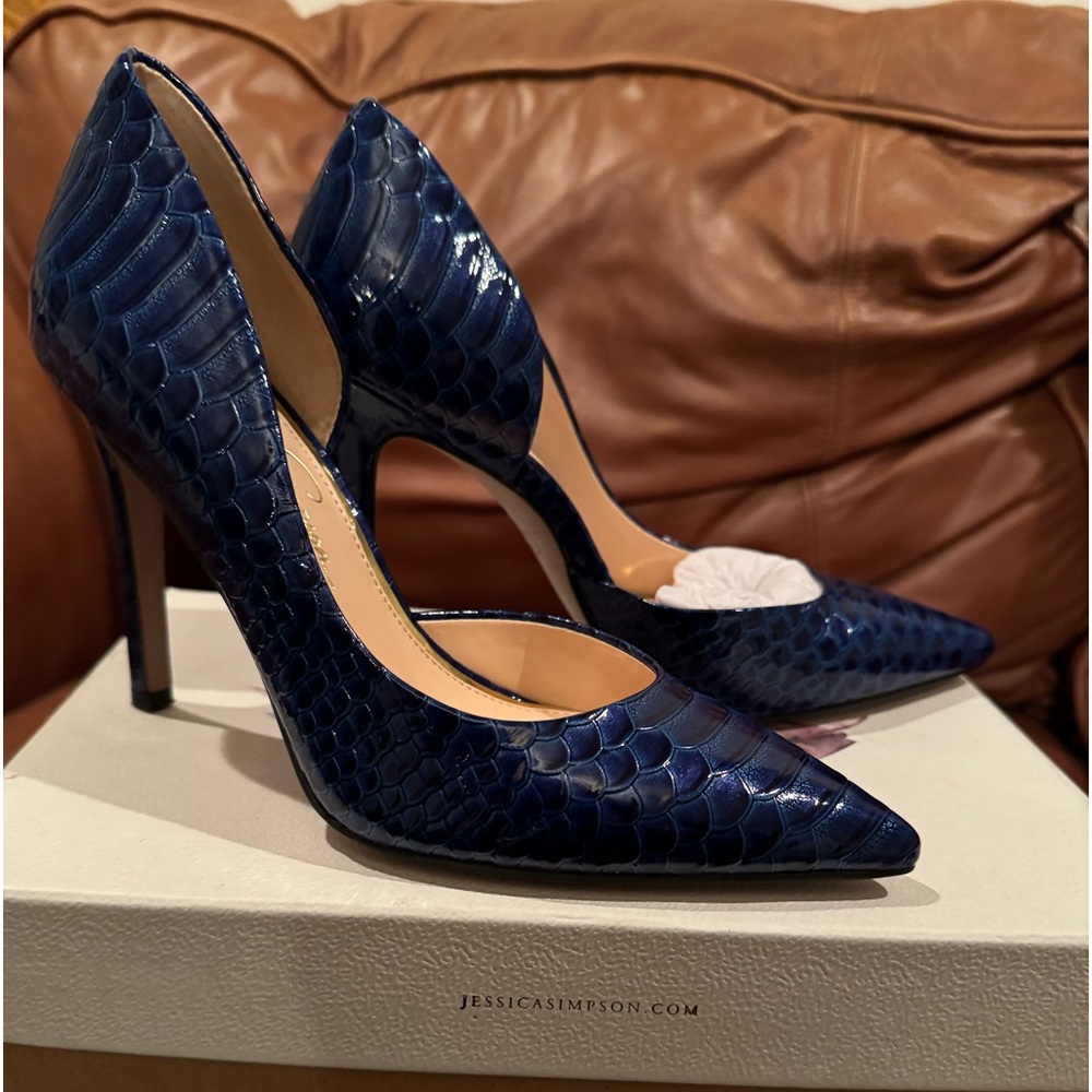 Jessica Simpson -Claudette blue heels